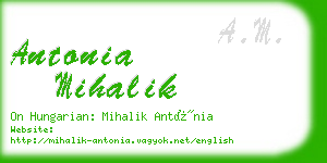 antonia mihalik business card